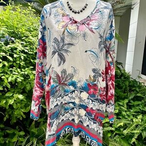 Johnny Was L silk tunic